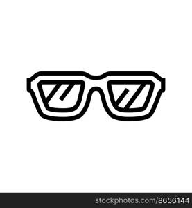 retro glasses optical line icon vector. retro glasses optical sign. isolated contour symbol black illustration. retro glasses optical line icon vector illustration