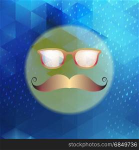 Retro glasses with reflection, Geometric shapes and rain. And also includes EPS 10 vector