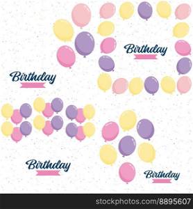 Retro Happy Birthday design with bold. colorful letters and a vintage texture