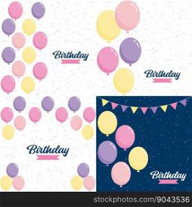 Retro Happy Birthday design with bold. colorful letters and a vintage texture
