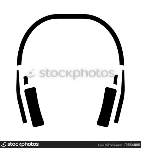 retro headphones glyph icon vector. retro headphones sign. isolated symbol illustration. retro headphones glyph icon vector illustration