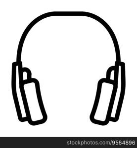 retro headphones line icon vector. retro headphones sign. isolated contour symbol black illustration. retro headphones line icon vector illustration