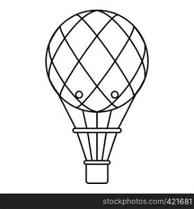 Retro helium air balloon icon. Outline illustration of retro helium air balloon vector icon for web. Retro helium air balloon icon, outline style