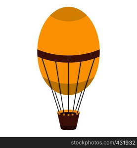 Retro hot air balloon icon flat isolated on white background vector illustration. Retro hot air balloon icon isolated