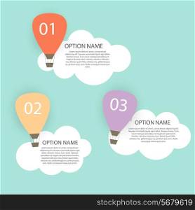 Retro Infographic with Air Balloons Vector Illustration EPS10