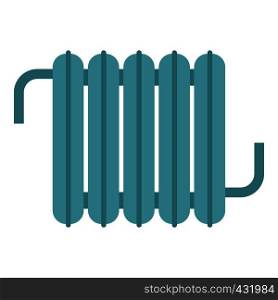 Retro iron central heating battery icon flat isolated on white background vector illustration. Retro iron central heating battery icon isolated