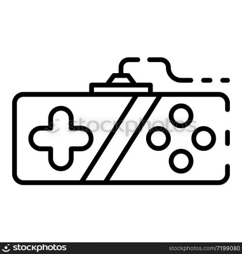Retro joystick icon. Outline retro joystick vector icon for web design isolated on white background. Retro joystick icon, outline style