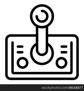 Retro joystick icon outline vector. Game machine. Button menu. Retro joystick icon outline vector. Game machine