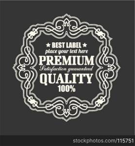 retro label premium quality badge. retro label premium quality badge vector art