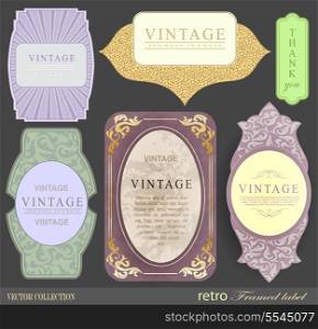 retro Labels with retro vintage styled design