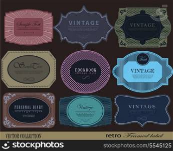 retro Labels with retro vintage styled design