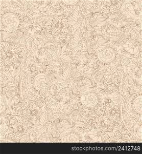 Retro lacework ornamental seamless pattern abstract elements set vector illustration