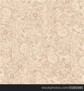 Retro lacework ornamental seamless pattern abstract elements set vector illustration