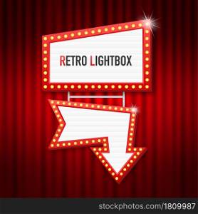 Retro lightbox billboard vintage frame. Lightbox with customizable design. Classic banner for your projects or advertising. Retro lightbox billboard vintage frame. Lightbox with customizable design. Classic banner for your projects or advertising.