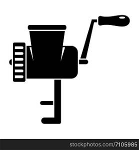 Retro meat grinder icon. Simple illustration of retro meat grinder vector icon for web design isolated on white background. Retro meat grinder icon, simple style