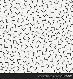 Retro memphis geometric line shapes seamless patterns. Hipster fashion 80-90s. Abstract jumble textures. Black and white. Triangle. Memphis style for printing, website, fabric, poster, cards. Retro memphis geometric line shapes seamless patterns. Hipster fashion 80-90s. Abstract jumble textures. Black and white. Triangle. Memphis style for printing, website, fabric design, poster, cards
