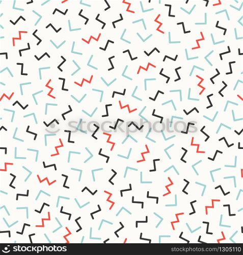 Retro memphis geometric line shapes seamless patterns. Hipster fashion 80-90s. Abstract jumble textures. Black and white. Zigzag lines. Memphis style for printing, website, fabric, poster.. Retro memphis geometric line shapes seamless patterns. Hipster fashion 80-90s. Abstract jumble textures. Black and white. Zigzag lines. Memphis style for printing, website, fabric design, poster.