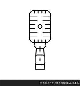 retro mic microphone line icon vector. retro mic microphone sign. isolated contour symbol black illustration. retro mic microphone line icon vector illustration