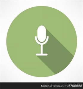 Retro microphone icon. Flat modern style vector illustration