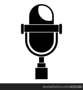 Retro microphone icon. Simple illustration of retro microphone vector icon for web. Retro microphone icon, simple style