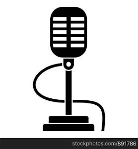 Retro microphone icon. Simple illustration of retro microphone vector icon for web design isolated on white background. Retro microphone icon, simple style