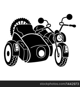 Retro motorbike icon. Simple illustration of retro motorbike vector icon for web design isolated on white background. Retro motorbike icon, simple style