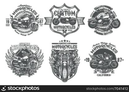 retro motorbike logo template. retro motorbike logo template vector
