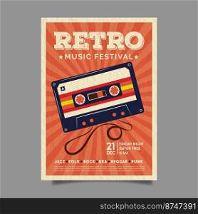 retro music show poster template