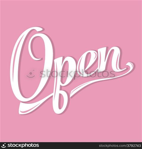 retro open sign, illustration in vector format