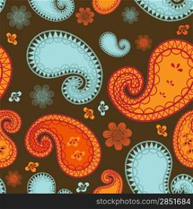 Retro pattern with paisley.