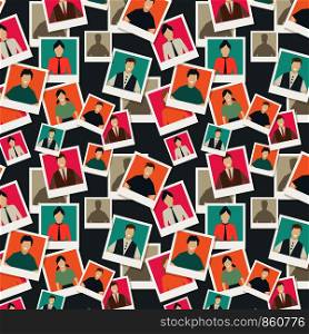 retro people background pattern wallpaper theme vector