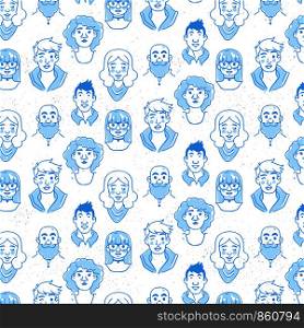 retro people background pattern wallpaper theme vector