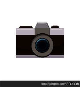 Retro photo camera icon in cartoon style isolated on white background. Photo camera icon, cartoon style