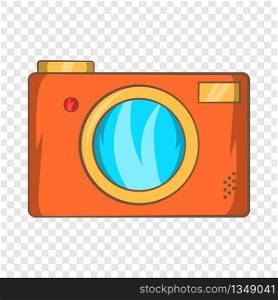 Retro photo camera icon in cartoon style on a background for any web design . Retro photo camera icon, cartoon style