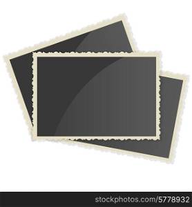 Retro Photo Frame On White Background. Vector illustration