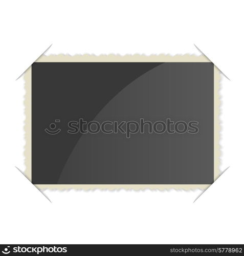 Retro Photo Frame On White Background. Vector illustration