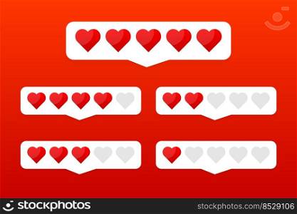 Retro pixel art pattern with heart lives for computer game design. Flat vector illustration. Retro pixel art pattern with heart lives for computer game design. Flat vector illustration.