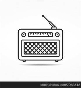 Retro Radio Line Icon