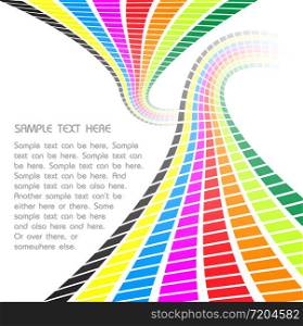 Retro rainbow waves made from colorful squares