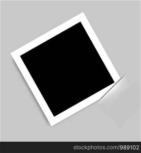 Retro realistic photo frame isolated on white background for template photo design. vector illustration