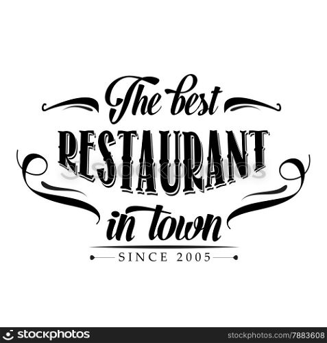 retro restaurant poster, illustration in vector format