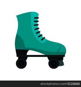 Retro roller skates icon. Flat illustration of retro roller skates vector icon for web design. Retro roller skates icon, flat style