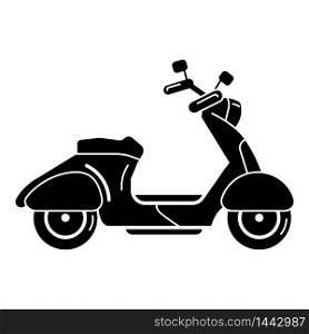 Retro scooter icon. Simple illustration of retro scooter vector icon for web design isolated on white background. Retro scooter icon, simple style