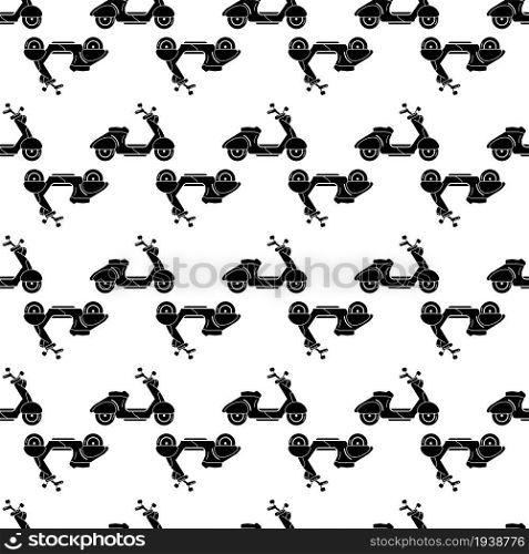 Retro scooter pattern seamless background texture repeat wallpaper geometric vector. Retro scooter pattern seamless vector