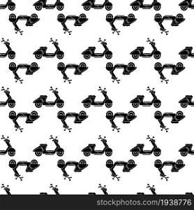 Retro scooter pattern seamless background texture repeat wallpaper geometric vector. Retro scooter pattern seamless vector