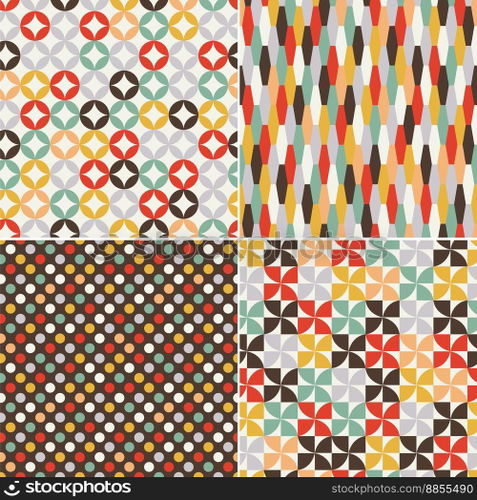 Retro seamless pattern vector image