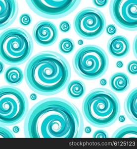 Retro seamless pattern. Vector Retro seamless pattern with hand drawing circle. Blue Pastel color.