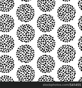 Retro seamless pattern with dotted circles. geometric ornament. vector illustration. Retro seamless pattern with dotted circles. geometric ornament.
