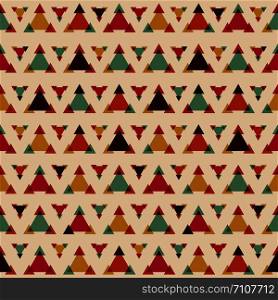 retro seamless triangle pattern, geometric vintage style