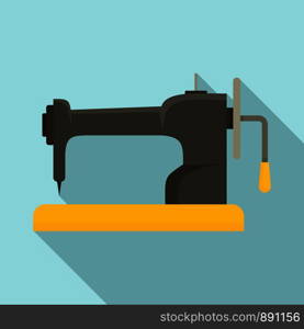 Retro sew machine icon. Flat illustration of retro sew machine vector icon for web design. Retro sew machine icon, flat style